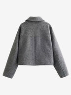 Gevoerde Dames Winterjas met Bubbelpatroon