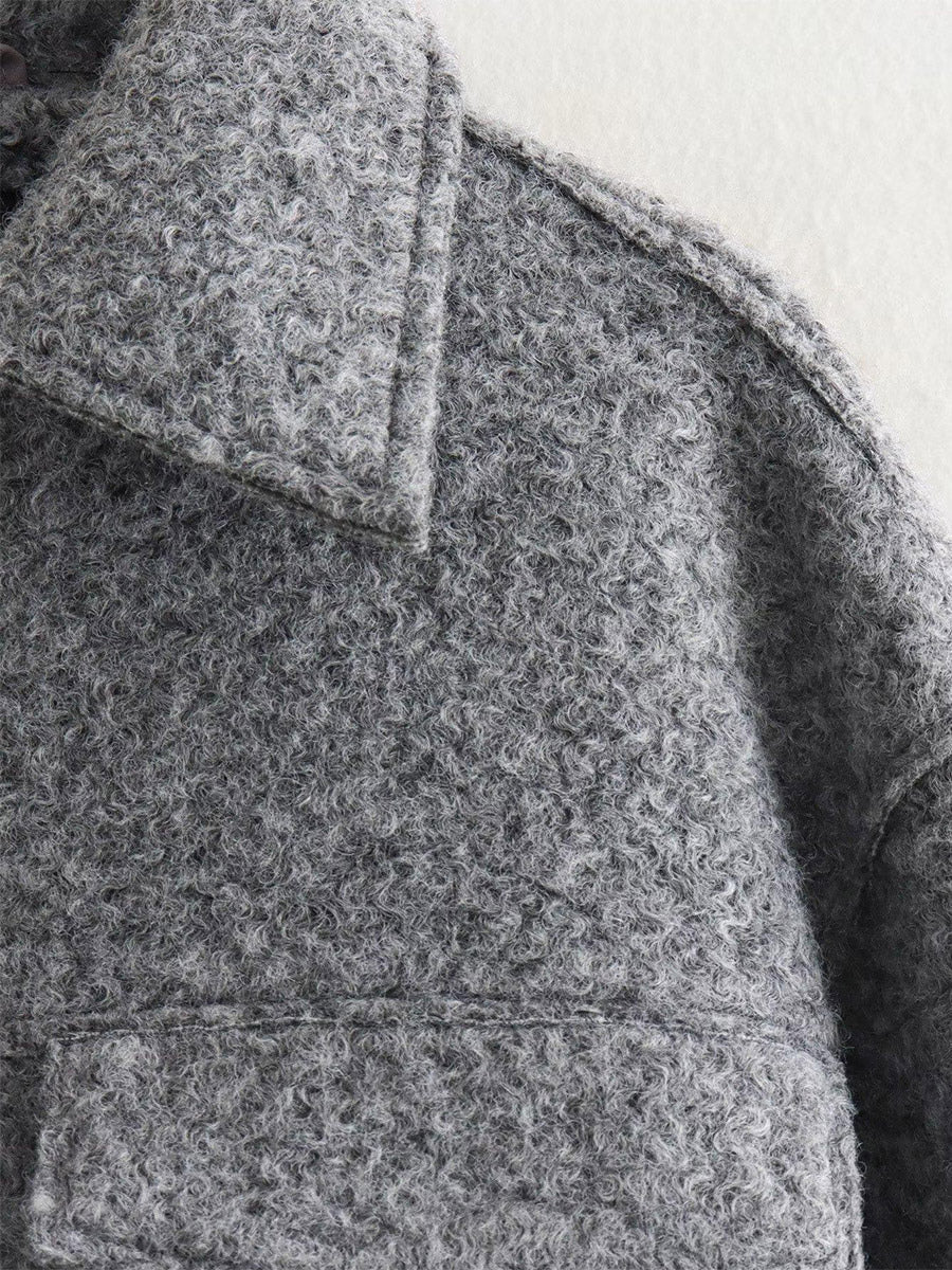 Gevoerde Dames Winterjas met Bubbelpatroon