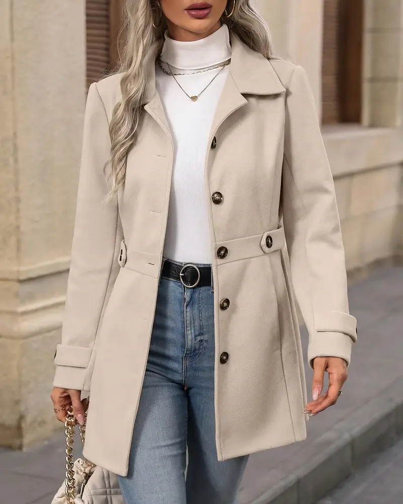 Elena | Elegante Getailleerde Manteljas