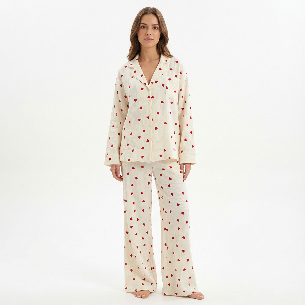 Maura | Hartjes Pyjama Set