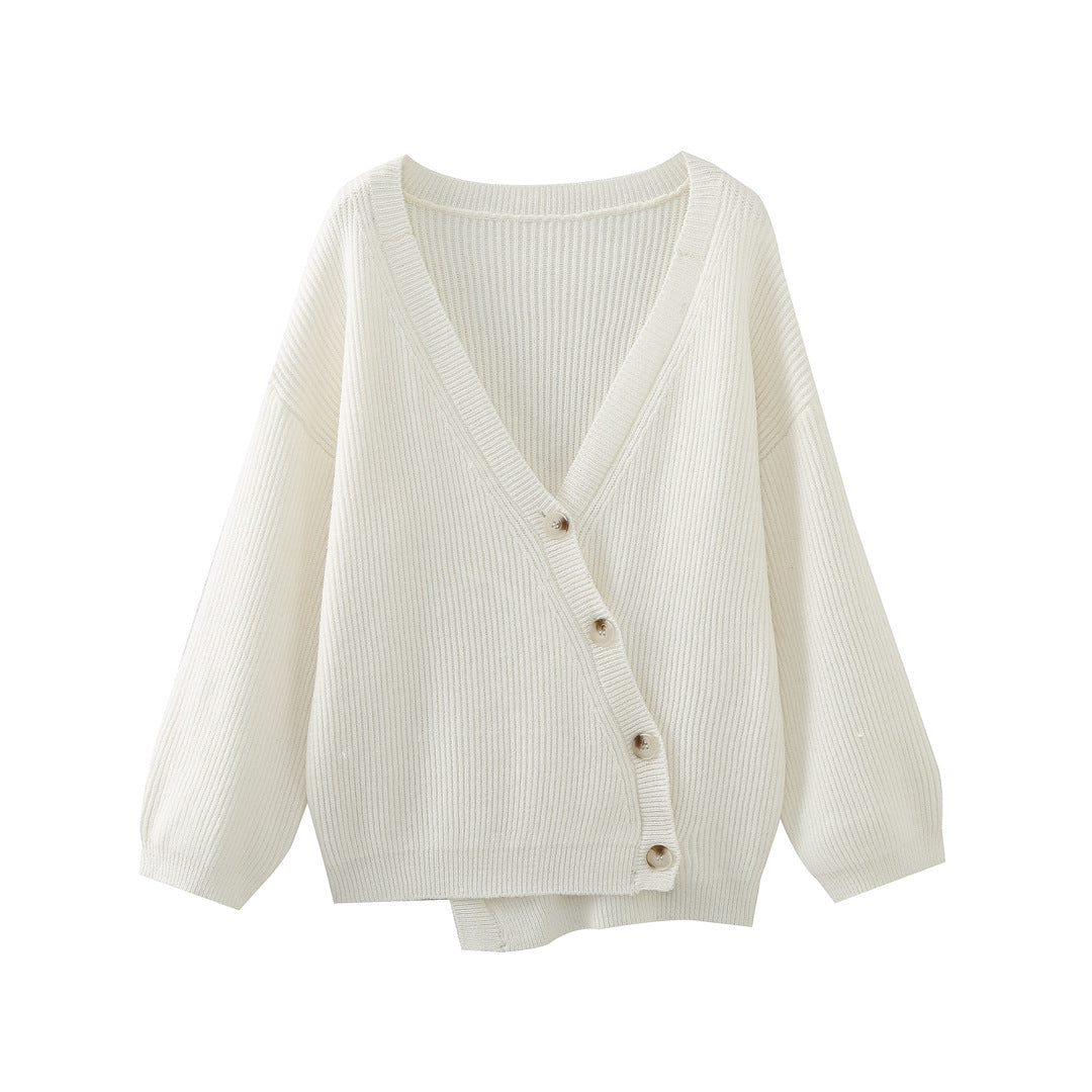 Anna Olsen | Losvallende Cardigan in Melkwit Polyester