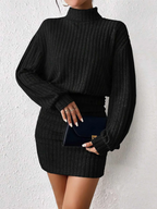 Charlotte | Geribde Sweater Jurk