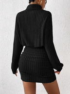 Charlotte | Geribde Sweater Jurk