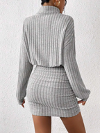 Charlotte | Geribde Sweater Jurk