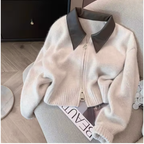 Jaela | Vest met Leren Kraag