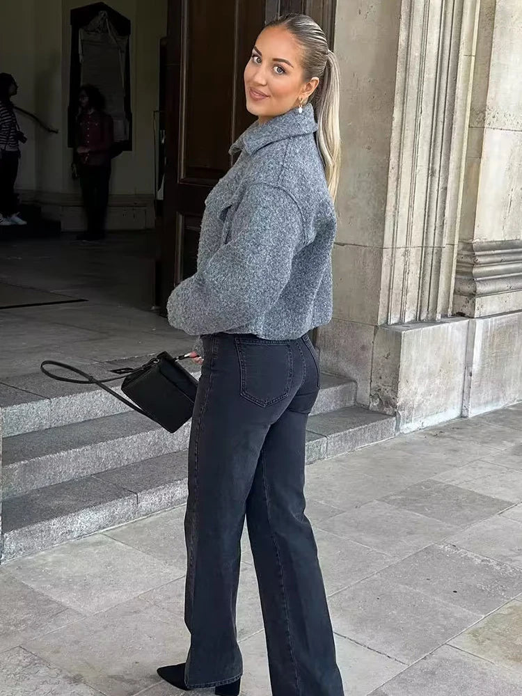 Gevoerde Dames Winterjas met Bubbelpatroon